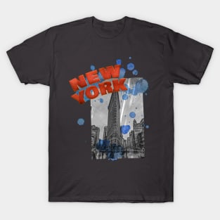 New York Drip - Red/Blue T-Shirt